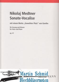Sonate-Vocalise op.41 (Originalaugabe für Gesang) 