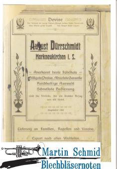 Musikinstrumente (Reprint eines Originalkataloges um 1910-1920 - August Dürrschmidt - Markneukirchen i.S. 127 Seiten) 