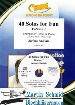 40 Solos for Fun Volume 1 - Trompete & Piano + CD Play Back / Play Along or MP3  