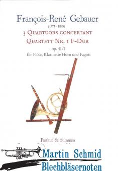 3 Quartuors Concertant - Quartett Nr. 1 F-Dur (Neuheit Horn) 