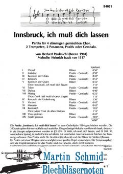 Innsbruck, ich muß Dich lassen (SATB.202.Bc) 