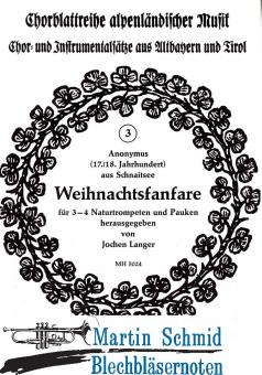 Weihnachtsfanfare für 3-4 Naturtrompeten und Pauke SpP 