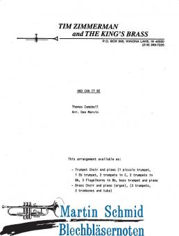 And Can It Be? (Picc.Trp.2Trp in B.2Trp in C.Trp in Es.3 Flgh.Bass Trp.Klav) 