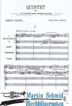 Quintet for Brass op.73 (Partitur) 