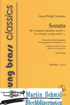 Sonata (Trp.2Vl.Vla.Vlc/Kb) Transponierte Fassung (Partitur) 