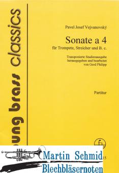 Sonata a 4 (Trp.2Vl.Vla.Vlc/Kb) Transponierte Ausgabe (Partitur) 