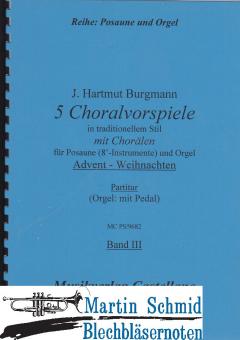 5 Choralvorspiele Band 3 (Advent und Weihnachten) 