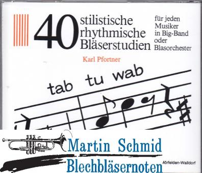 40 stilistische rhythmische Bläserstudien (CD) 