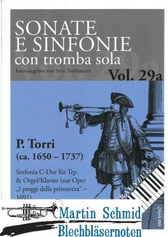 Sinfonia C-Dur (Trompete.Orgel/Klavier (zur Oper "I preggi della primavera 1691) (Collection Arne Thielemann) (Neuheit Trompete) 