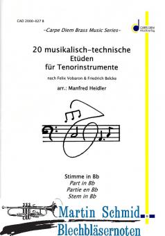 20 musikalisch-technische Etüden für Tenorhorn 