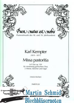 Missa pastotitia (vierstimmig gemischter Chor.2Hr.Streicher.Orgel)(Partitur) 