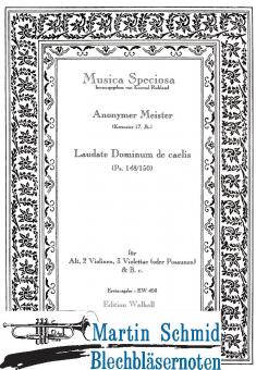 Laudate Dominum de caelis (Alt.2Vl.2Violettae/Posaunen.Bc) 