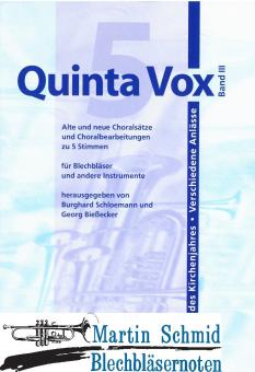 Quinta Vox Band 3 (2.Hälfte des Kirchenjahres/Verschiedene Anlässe) 